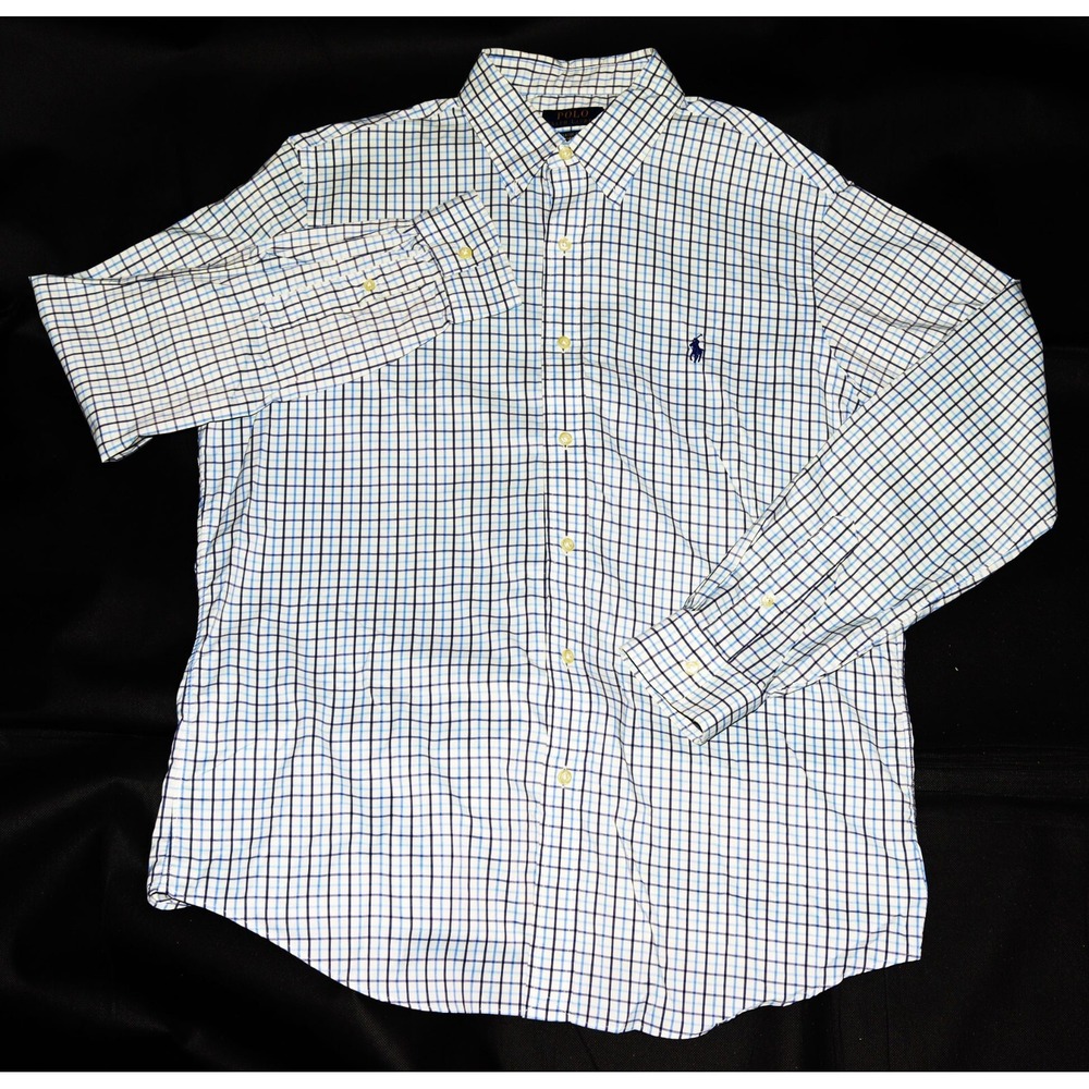 Polo Ralph Lauren Classic Fit Performance Men's Button‎ Down Shirt Size Large